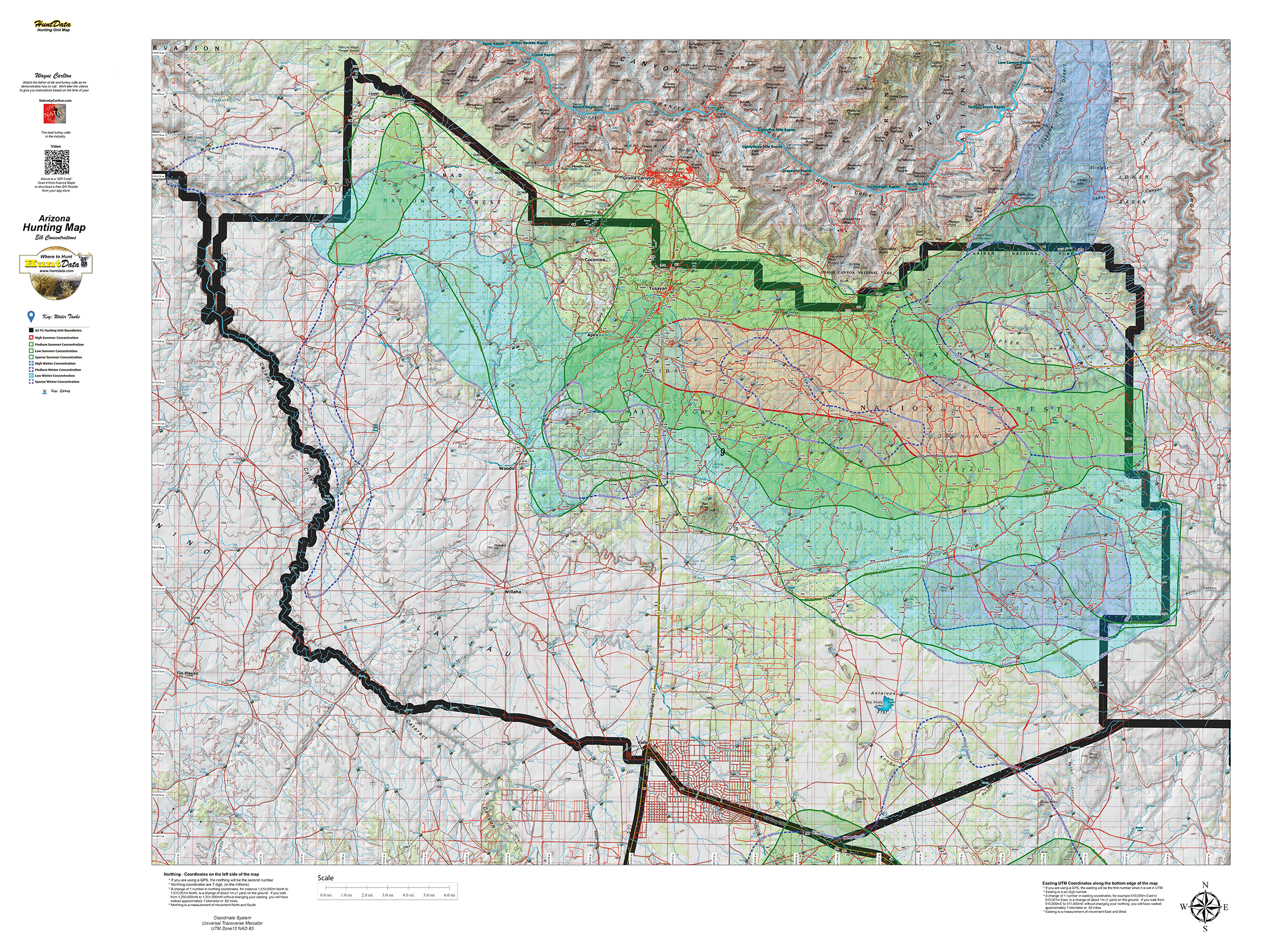 Arizona Elk Concentration Map