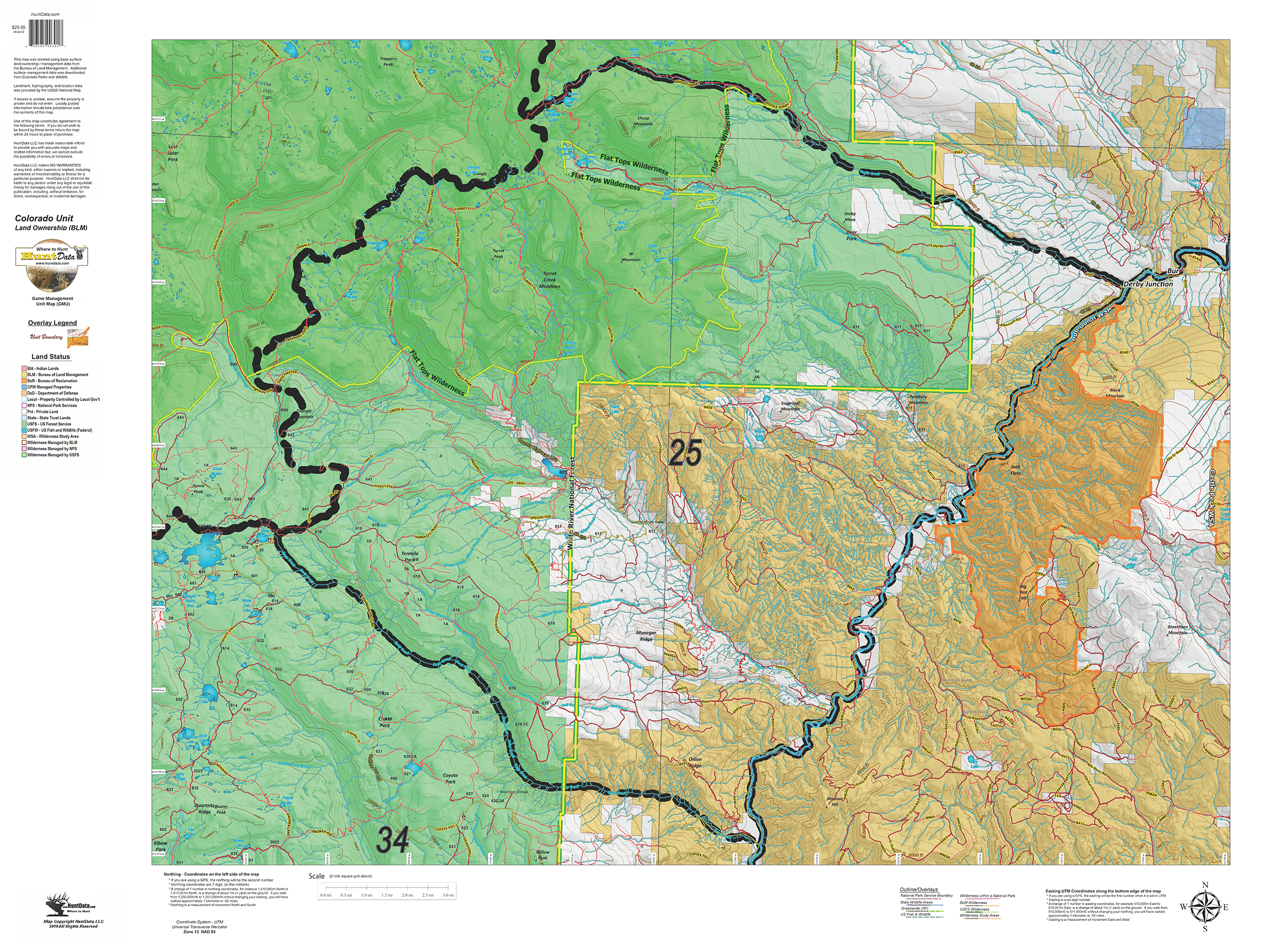 CO Mule Deer Land Ownership Maps