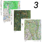 3 Moose Printed Maps - Land Ownership, Satellite, Topo - Save $40