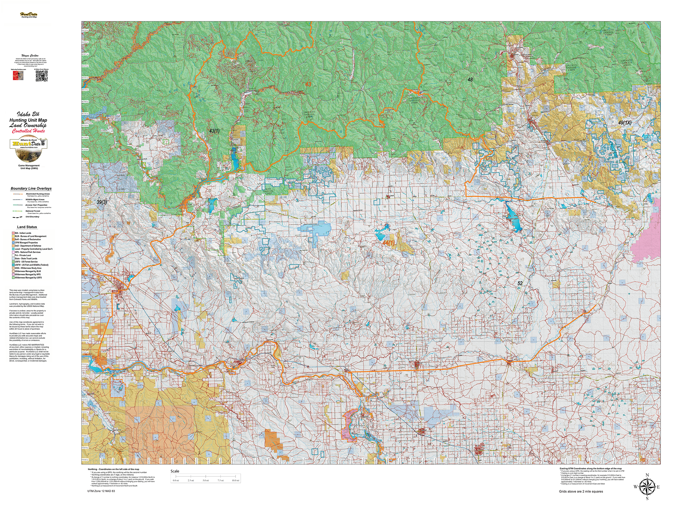 Idaho Elk Controlled Hunt Maps