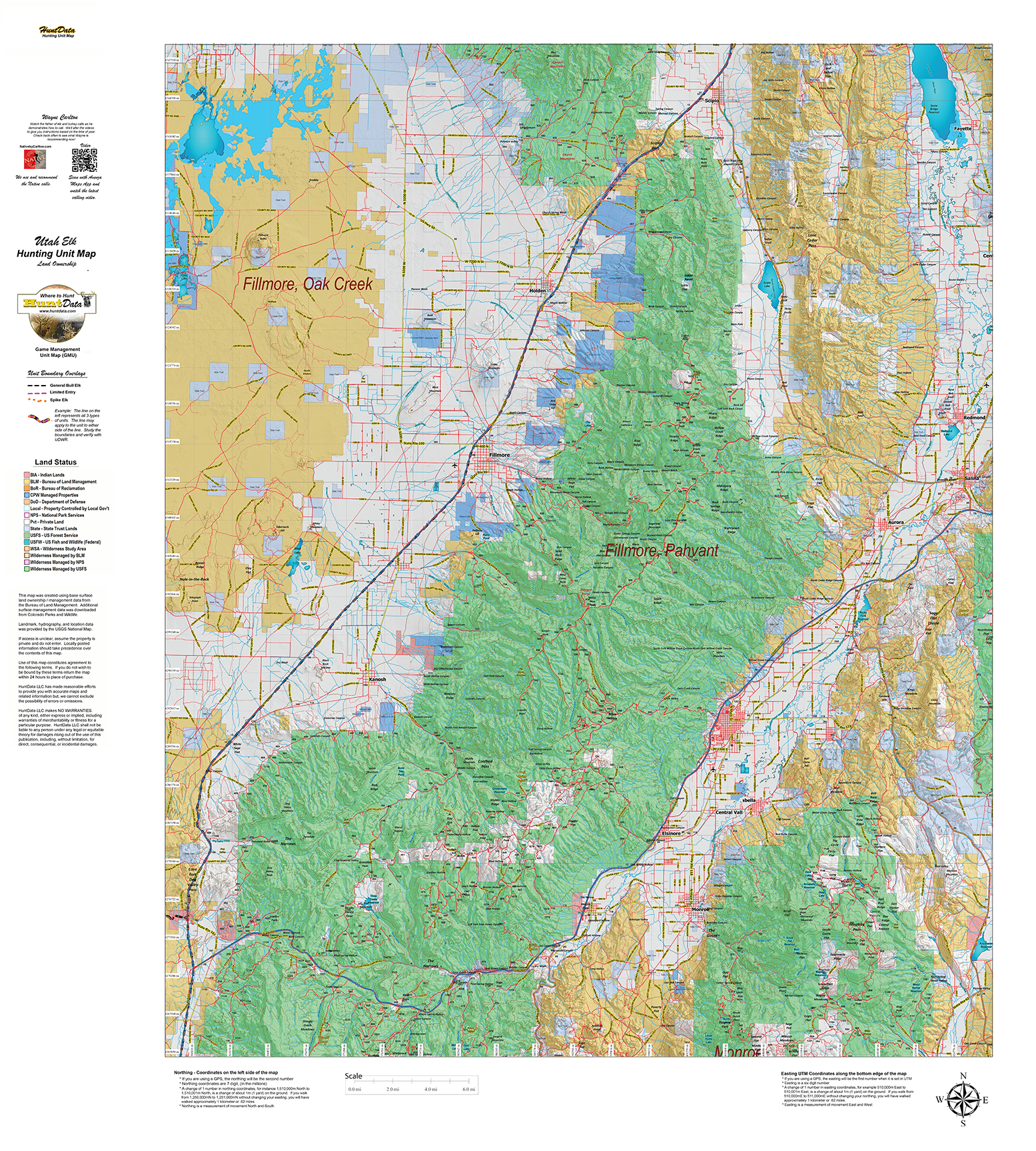 UT Elk Land Ownership Map
